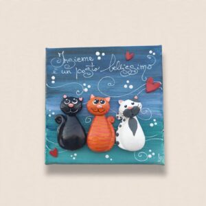 Tela 15cm x 15cm animali - gattini