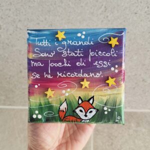 Tela 10cm x 10cm piccolo principe - volpe