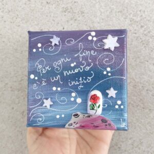 Tela 10cm x 10cm piccolo principe rosa