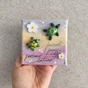Tela 10cm x 10cm animali - tartarughe