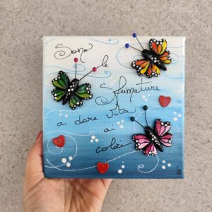 Tela 15cm x 15cm animali - farfalle