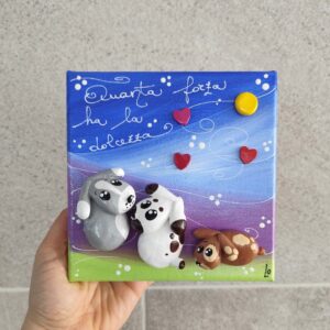 Tela 15cm x 15cm animali - cagnolini