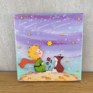 Tela 30cm x 30cm Piccolo Principe di spalle