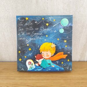 Tela 30cm x 30cm Piccolo Principe seduto