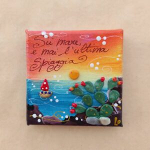 Tela 10cm x 10cm fico d'india e barchetta